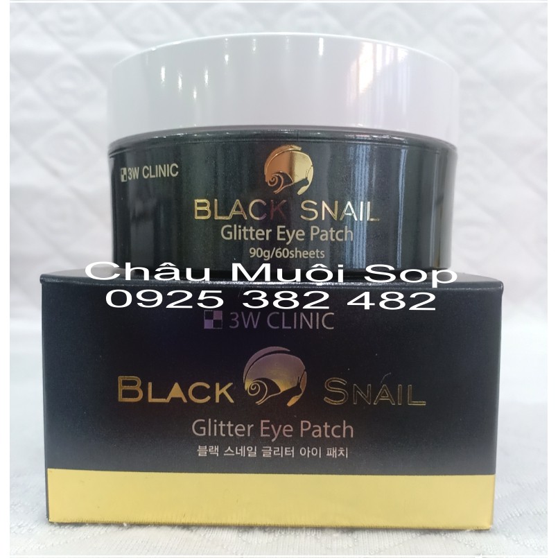 Mặt Nạ Dưỡng Da Vùng Mắt Chiết Xuất Ốc Sên 3W Clinic -Black Snail Glitter Eye Patch