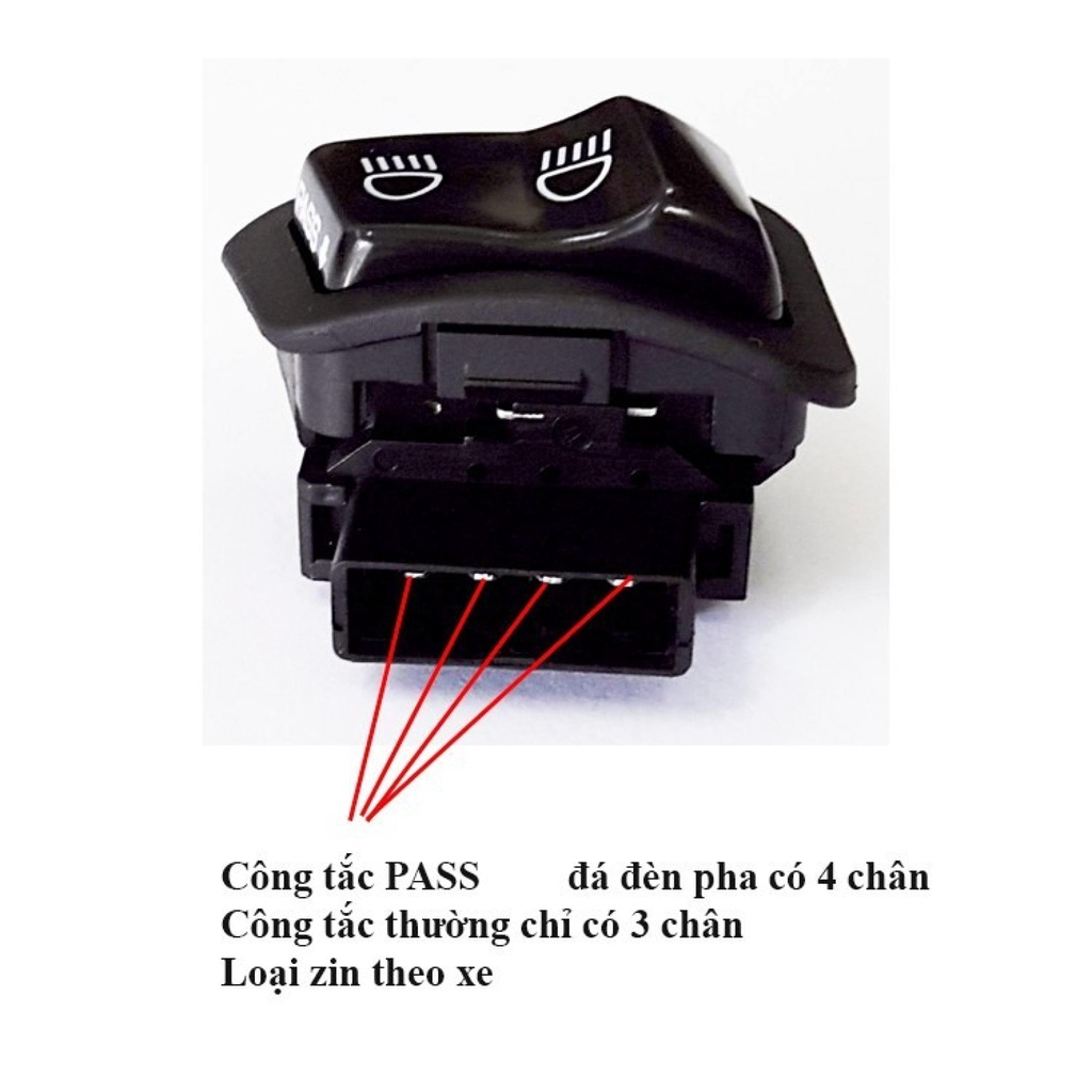 Công tắc Passing SH, Đá đèn pha xe AirBlade,Vision,Lead,PCX,Halogen, future, wave, dream đời mới Honda
