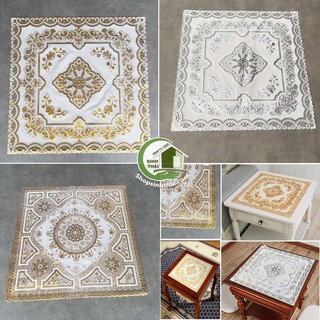 Tấm khăn che phủ nóc tủ lạnh 50cm x 50cm - phủ ghế đôn,  trải bàn bằng nhựa không thấm nước - chọn màu