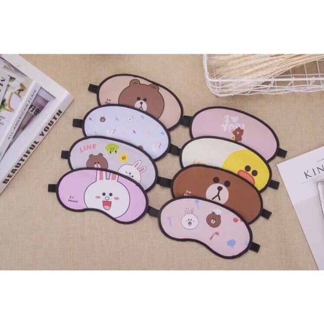 Bịt mắt ngủ Line Friend ( Mẫu ngẫu nhiên)