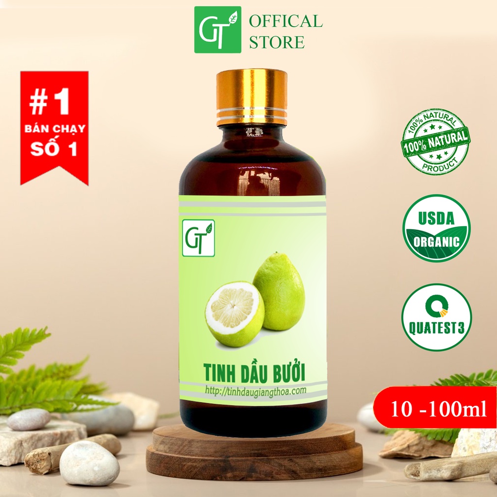 Tinh Dầu Bưởi Nguyên Chất 100ml - Giảm Rụng Tóc, Kích Mọc Tóc Nhanh - 100% Tự Nhiên [HÀNG VIỆT NAM CAO CẤP]