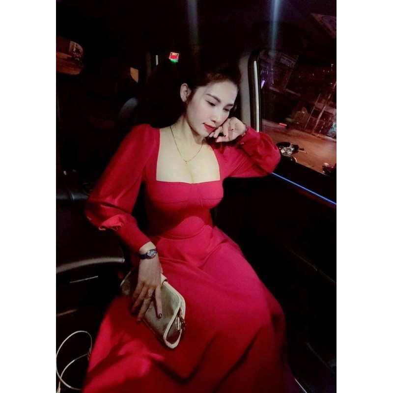 Đầm maxi cổ yếm tầng đẹp xuất sắc khách ơi CH12 | BigBuy360 - bigbuy360.vn