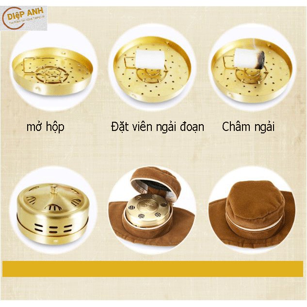 Nhang ngải đoạn 108 đoạn cực thơm- điếu ngải, vien ngải 108 đoạn