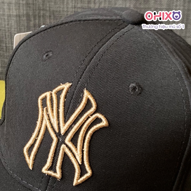 Mũ lưỡi trai NY nam nữ Nón kết thêu logo NY thể thao hàng xuất dư cao cấp mềm mịn fom chuẩn màu đen LT24