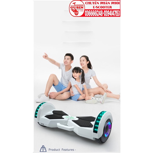 Xe điện cân bằng 8INCH, E-scooter GuSin có video test xe - GuSin bảo hành chính hãng 2 năm