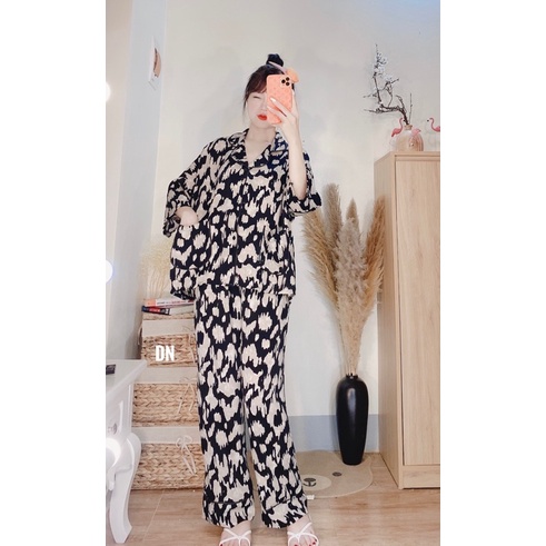 Big Size-Bộ Pijama Cao Cấp Cánh Dơi Cộc Dài