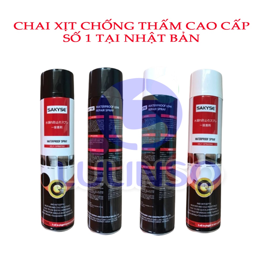 Bình Xịt Chống Thấm SAKYSE 720ml Sơn Bọt Epoxy Chống thấm Dột sàn tường mái nhà khe nứt bể cá LULINSO XS720