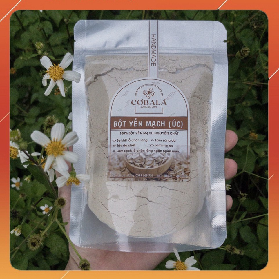 100Gr Bột Yến Mạch Nguyên Chất Organic - Bột Thiên Nhiên HANDMADE - Dưỡng Trắng Da (Loại 1)