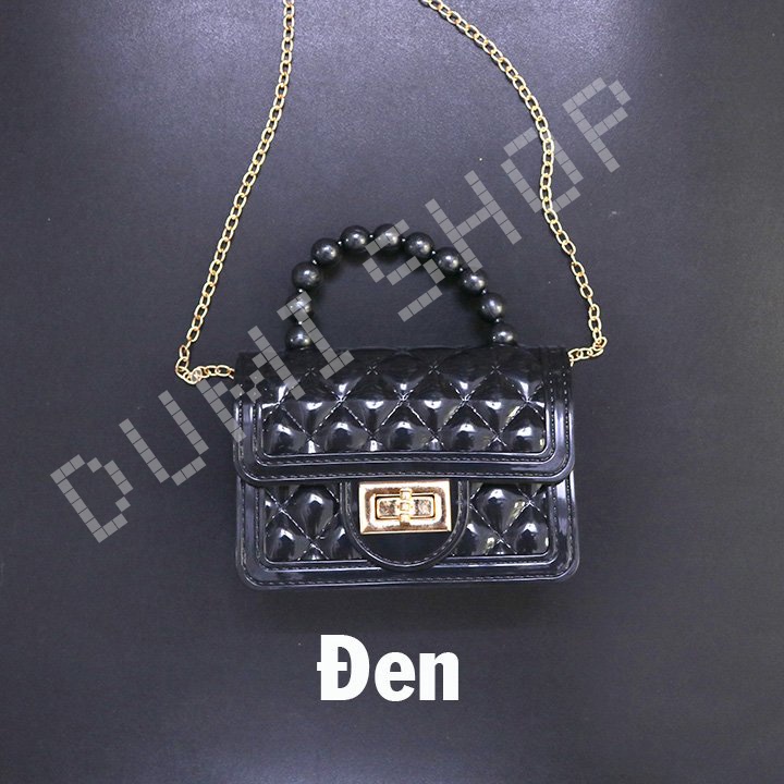 Túi Xách Mini Phối Dây Xích Kiểu Dáng Dễ Thương Xinh Xắn Dành Cho Nữ