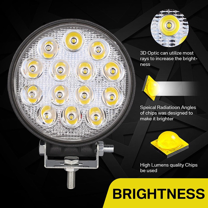 Đèn Led Tròn 4 '' 42W Cho Xe SUV ATV
