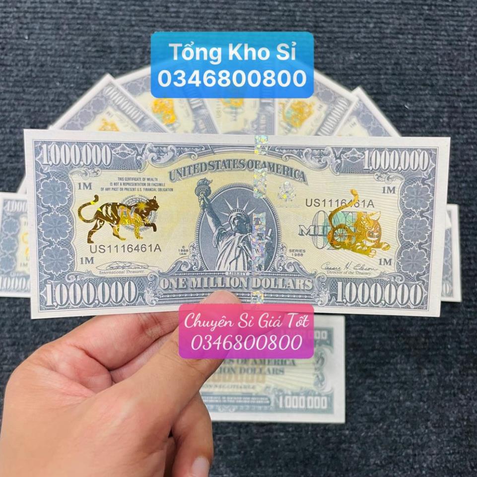 Tờ Tiền 1 Triệu Đô Hình Con Mèo - usd Kỉ Niệm Lưu Niệm, Có Bảo An