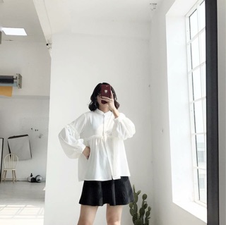 Áo sơ mi cổ tàu bèo ngực