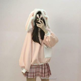 Áo hoodie tay thỏ