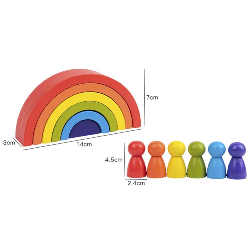 Đồ Chơi Khối Bán Nguyệt Nhiều Màu Sắc Giáo Dục Nhận Thức Sớm Cho Trẻ Em