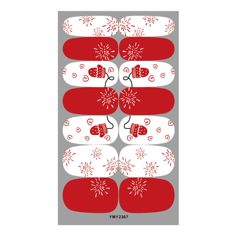 Miếng Dán Trang Trí Móng Tay Họa Tiết Giáng Sinh 3D Độc Đáo