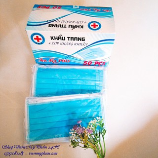 Khẩu trang y tế cao cấp kháng khuẩn 4 lớp xanh dương anhapro - health mask