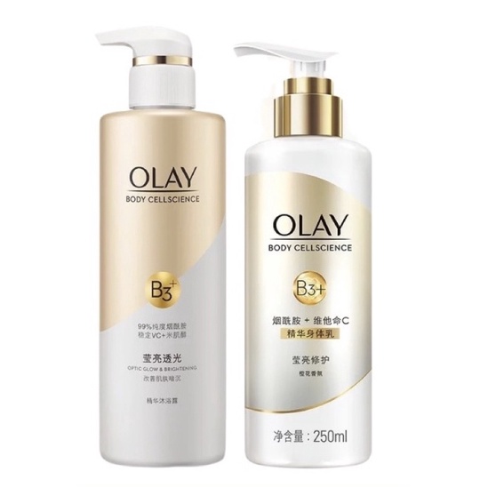 Sữa tắm/Dưỡng thể dưỡng trắng mờ thâm Olay B3 Vitamin C