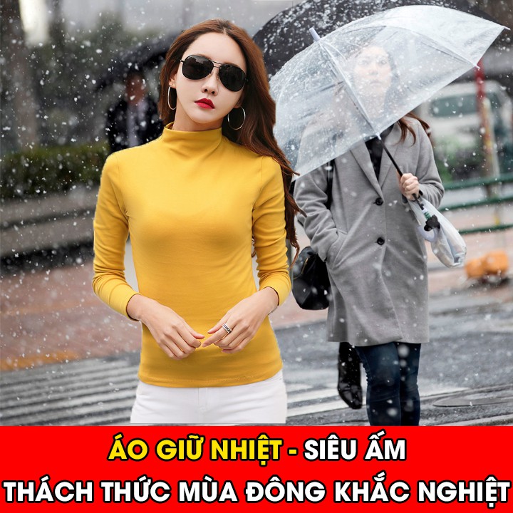 ÁO GIỮ NHIỆT NỮ DÀI TAY CHO MÙA ĐÔNG ẤM ÁP