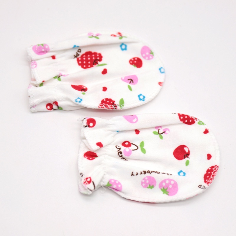 1 Đôi Găng Tay Chống Trầy 100% Cotton Cho Bé Sơ Sinh