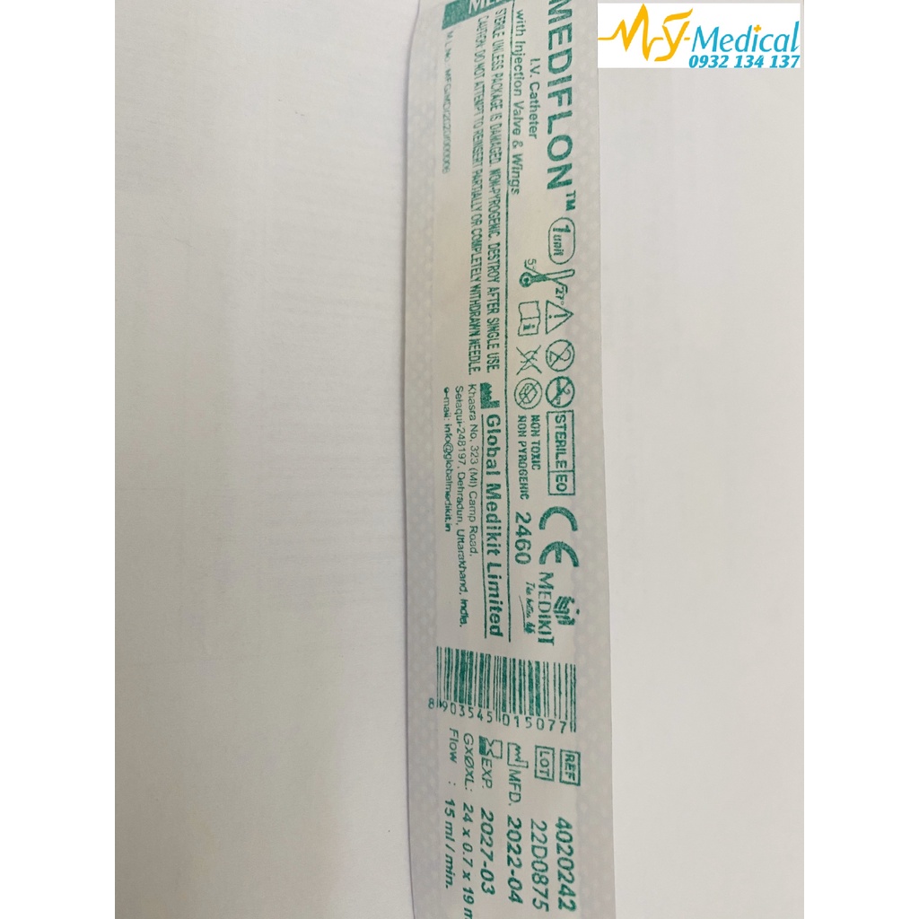 KIM LUỒN TĨNH MẠCH MEDIFLON MEDIKIT 20G 22G 24G