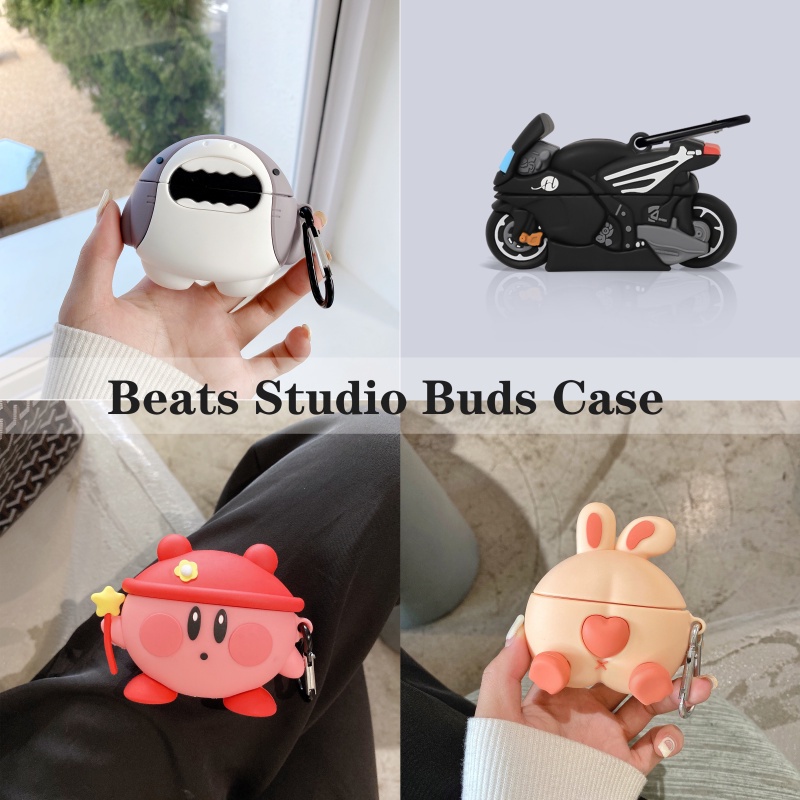 Vỏ bảo vệ hộp sạc tai nghe Beats Studio Buds hình hoạt hình dễ thương bằng silicone chống sốc