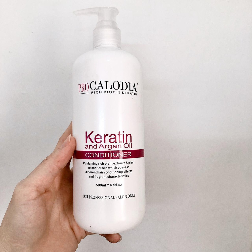 Dầu xả phục hồi tóc hư tổn Keratin Pro Calodia Conditioner 500ml