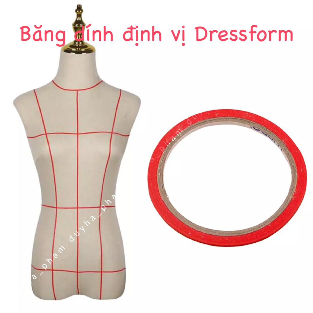[Loại XỊN cuộn 20met]  Băng Dính Định Vị Dressform- Băng Dán Manocanh