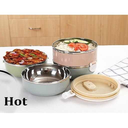 Hộp đựng cơm 2 ngăn giữ nhiệt lõi inox siêu bền cao cấp
