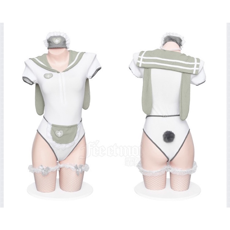 FM7910  Bodysuit Thỏ Y Tá Quyến Rũ Nhiều Phụ Kiện Đi Kèm - Cosplay Bé Thỏ - Jumsuit Mặc Nhà Gợi Cảm Sexy | BigBuy360 - bigbuy360.vn