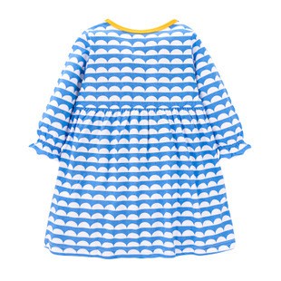 Mã QT001 váy dài tay cho bé gái màu xanh của Little Maven cho bé gái