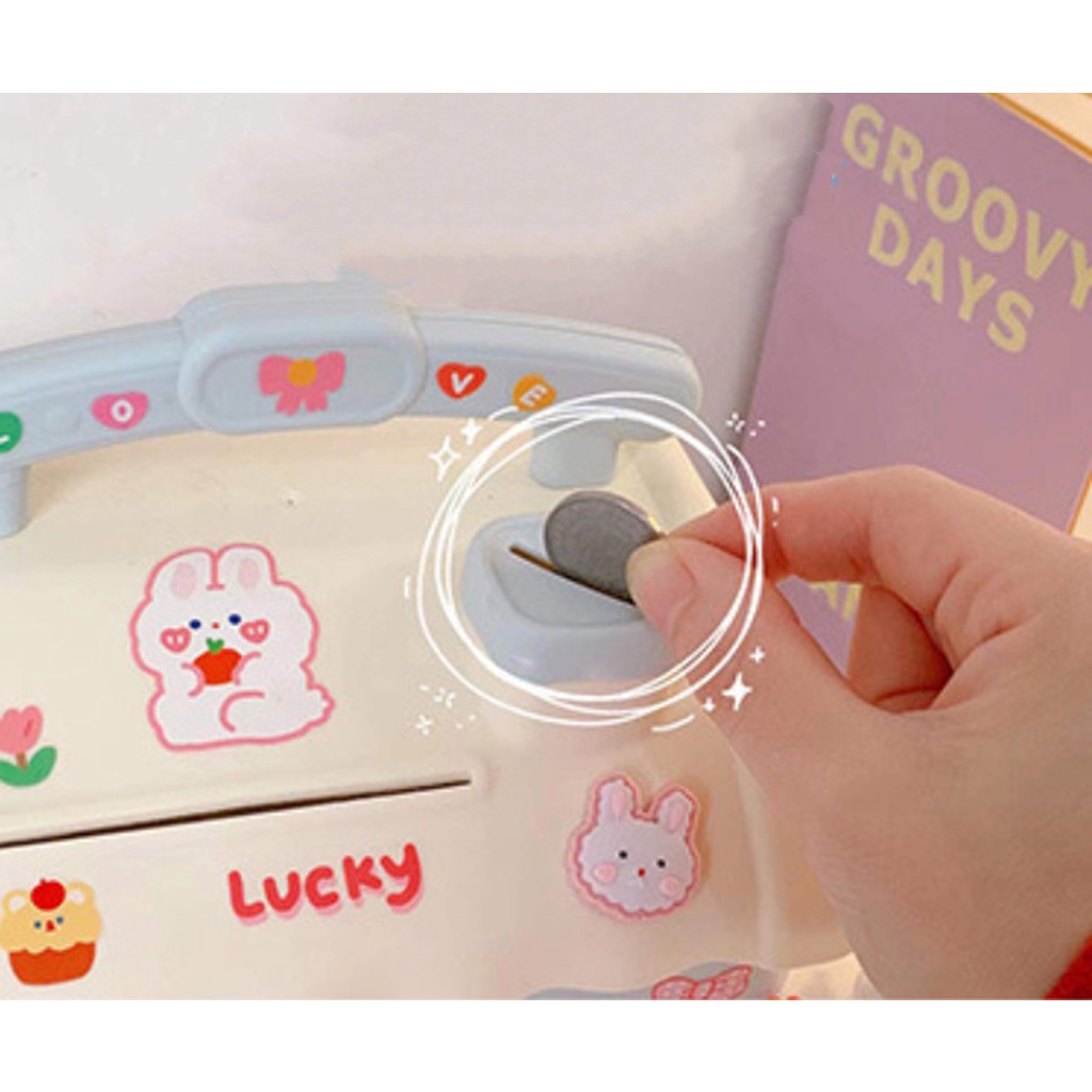 Ống heo tiết kiệm hình ngôi nhà trang trí Charm đẹp, đa năng để bàn dễ thương cỡ lớn giá rẻ