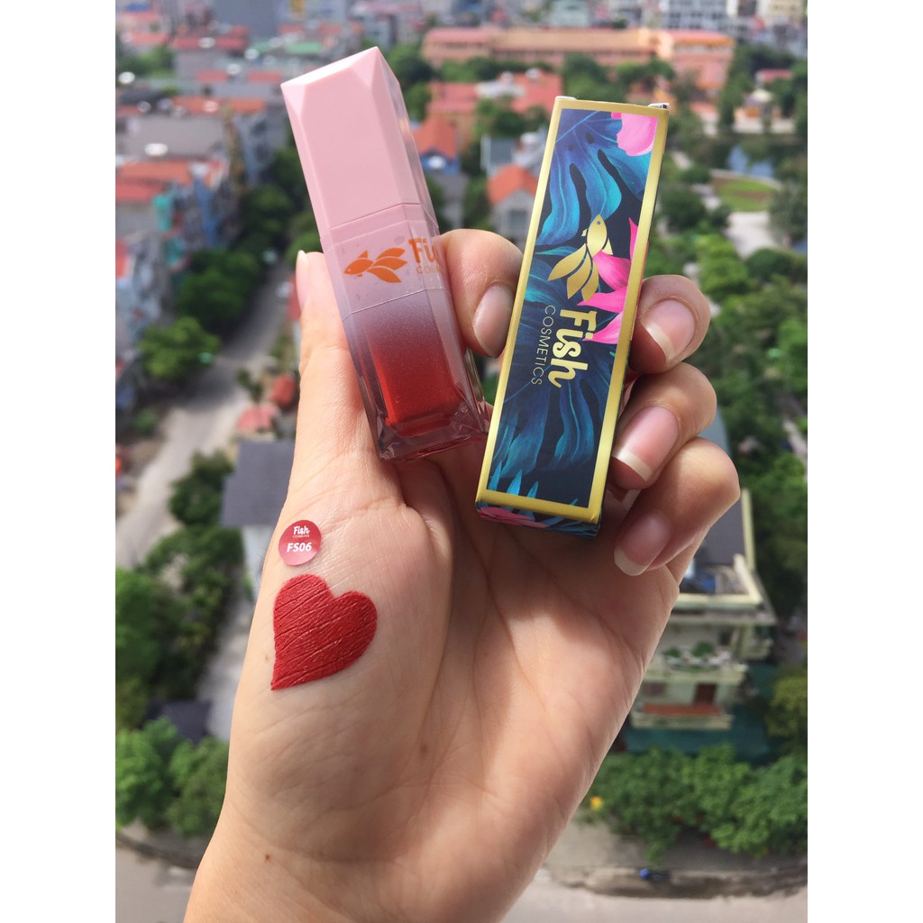 Son Kem Lì Fish Cosmetic Ruby Handmade Đẹp Mịn Thơm