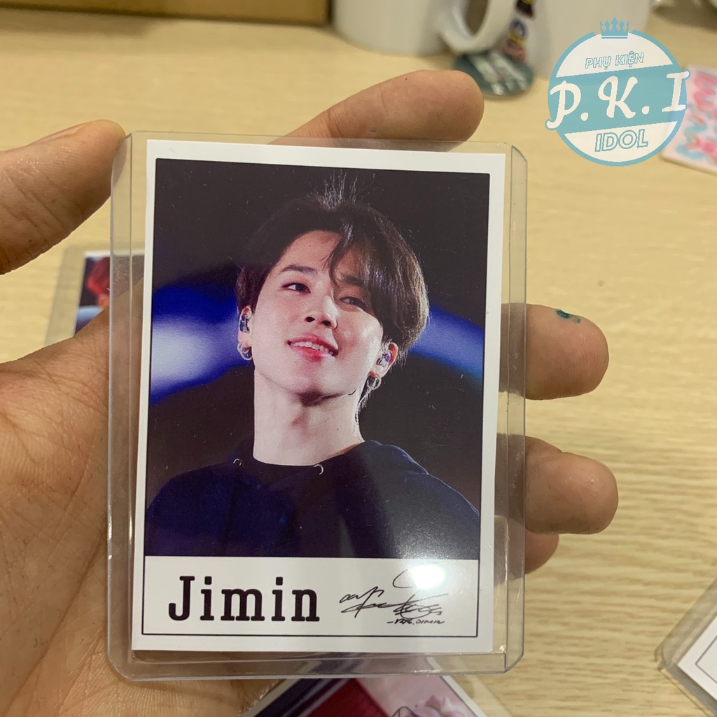 Lomo Card Có Chữ Kí Jimin BTS - Tặng Thêm 9 Toploader Bảo Vệ B8