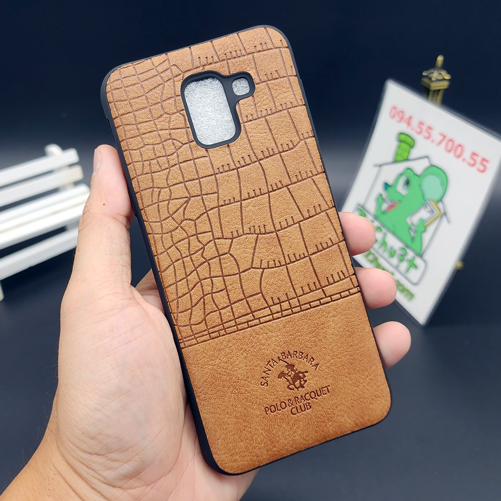 [Ảnh Thật] Ốp Lưng Samsung J6 2018 Dẻo Vân Da Cá Sấu SANTA POLO