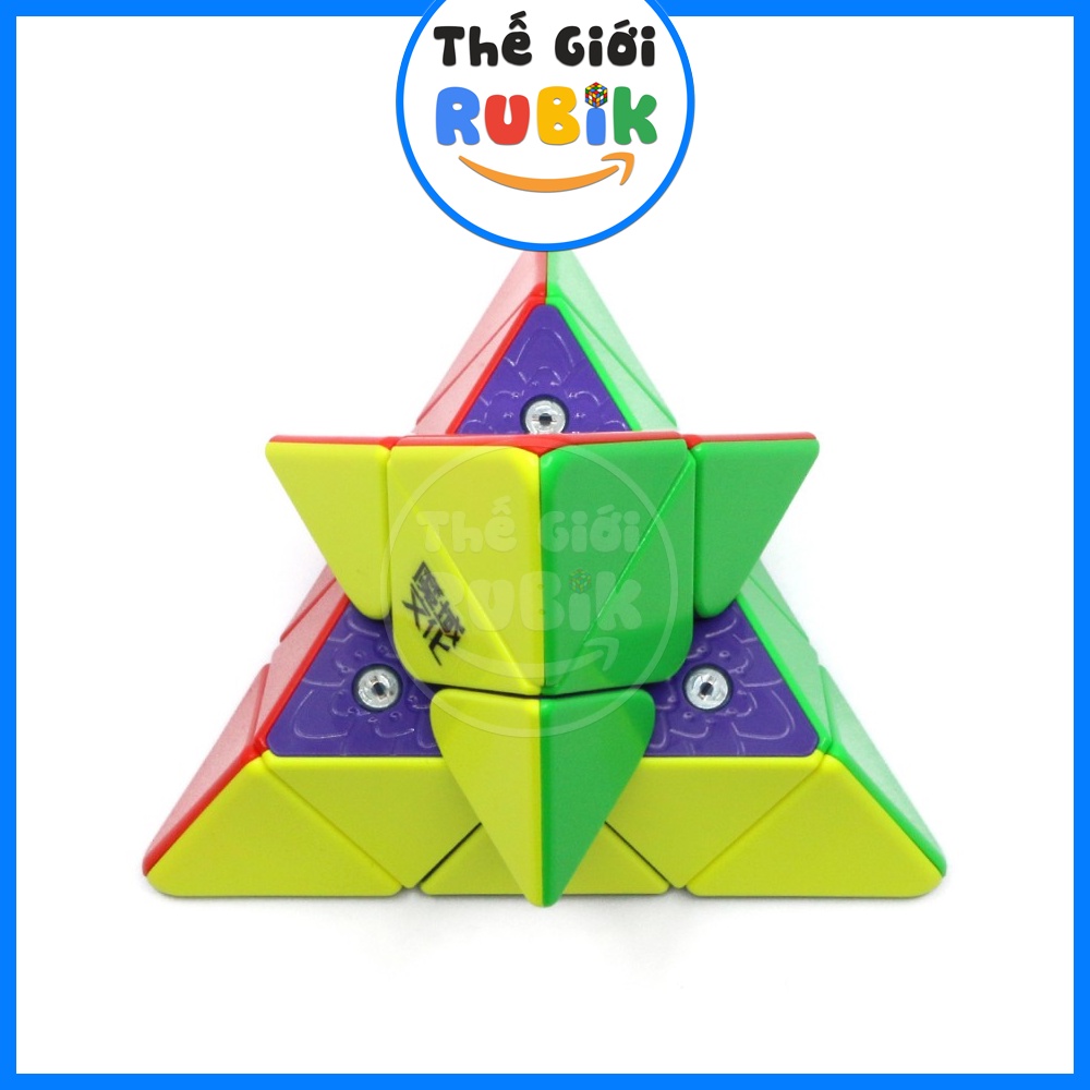 Rubik Tam Giác MoYu WeiLong Pyraminx MagLev | Rubic RS Pyraminx Maglev Stickerless Có Nam Châm |Thế Giới Rubik