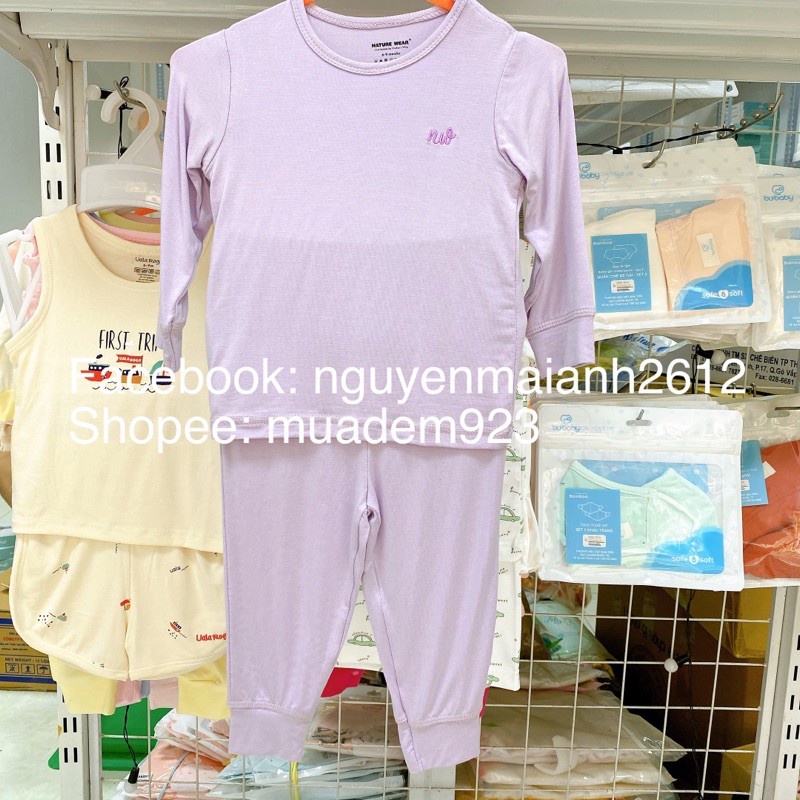 BỘ CÀI VAI VẢI SỢI TRE HÃNG NATURE WEAR SIZE NHỎ HƠN 17KG