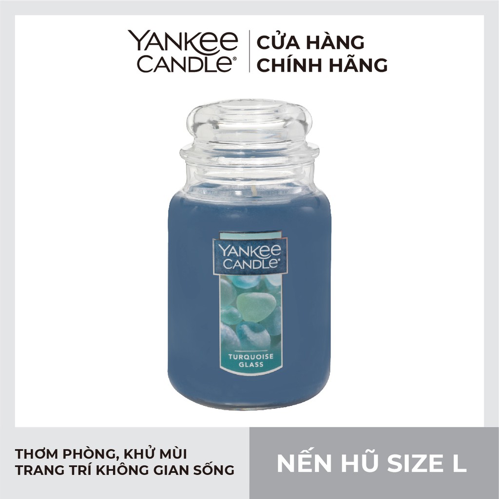 Nến hũ Yankee Candle size L - Turquoise Glass