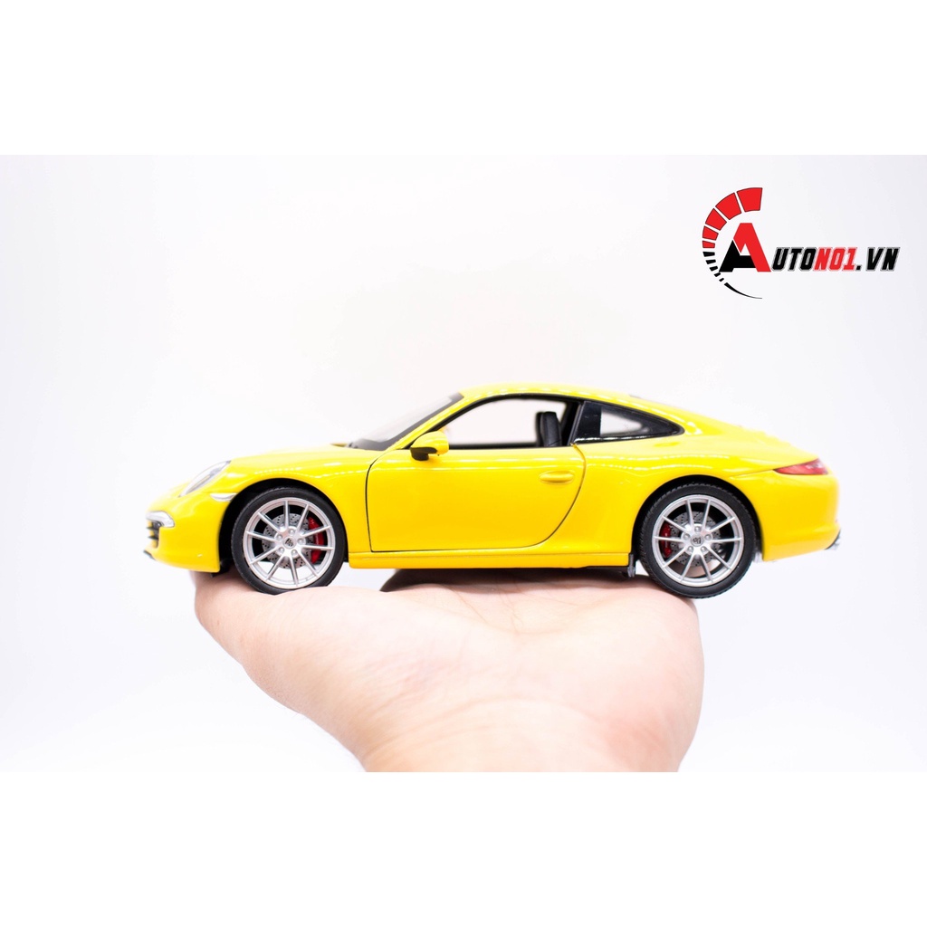 MÔ HÌNH XE PORSCHE 911 CARRERA S YELLOW 1:24 WELLY 5808