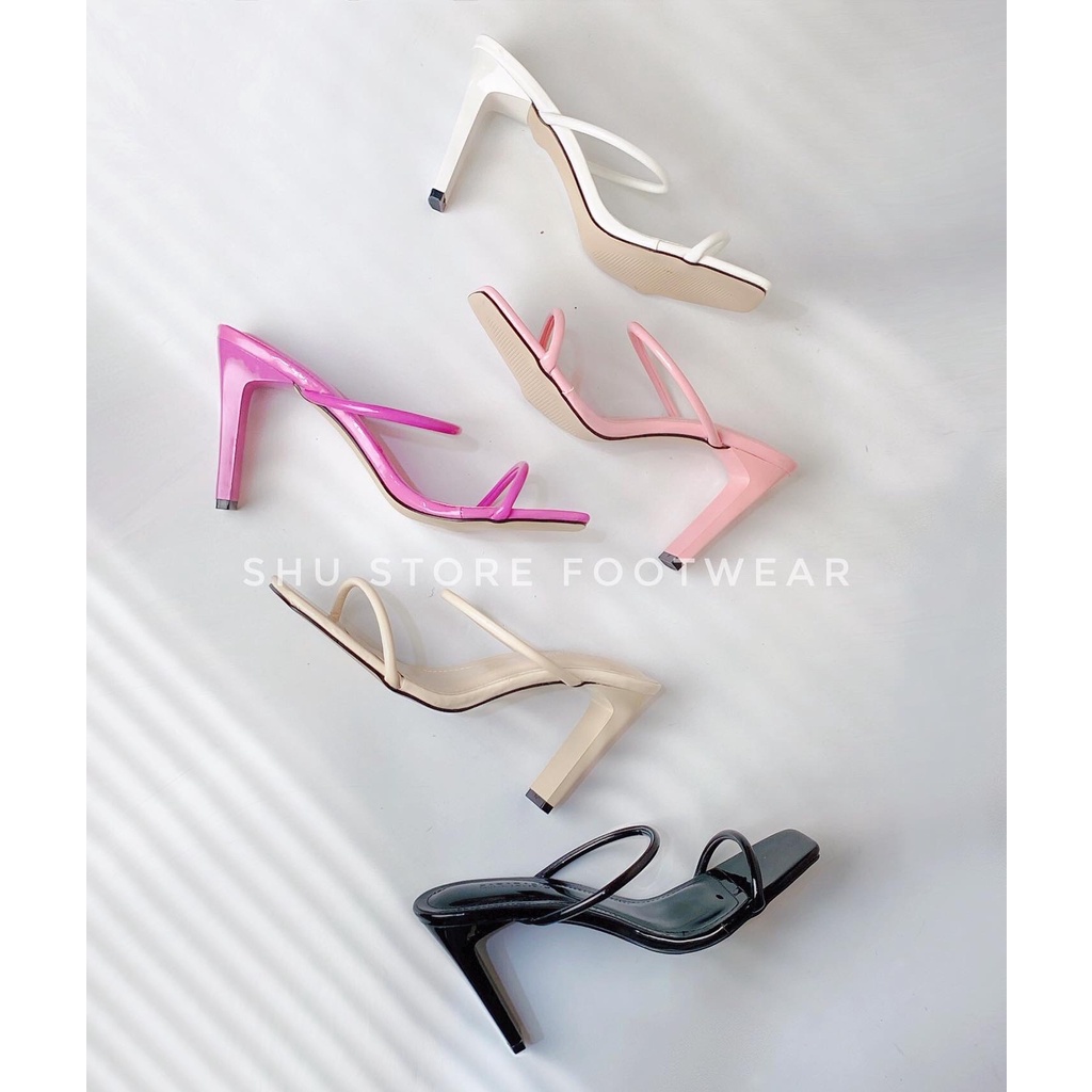 GUỐC NỮ 2 QUAI GÓT DẸP DA BÓNG SHU STORE - GUỐC NỮ THỜI TRANG XINH XẮN