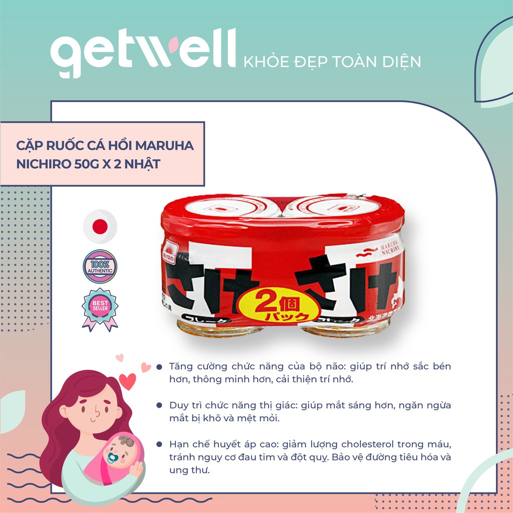 CẶP RUỐC CÁ HỒI MARUHA NICHIRO 50G X 2 NHẬT