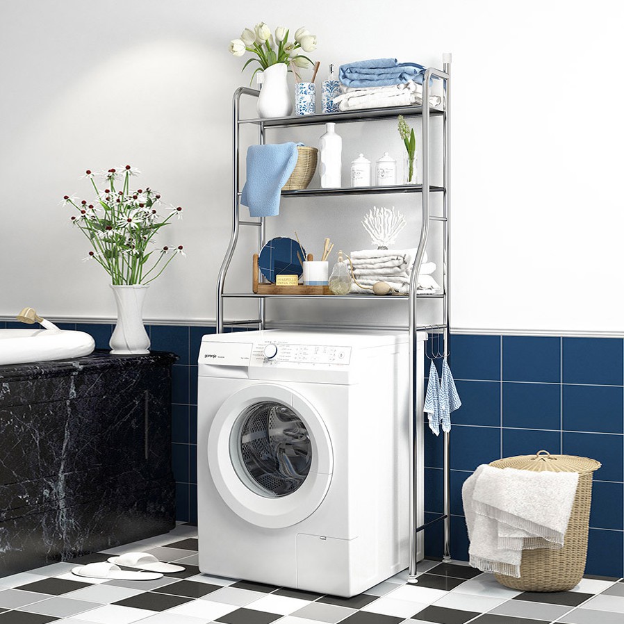Kệ Máy Giặt Kệ Toilet 💕FREESHIP💕 INOX 304 CHÍNH HÃNG VANDO - Kệ Chắc Chắn Tối Ưu Hóa Không Gian Phòng Tắm Phòng Giặt