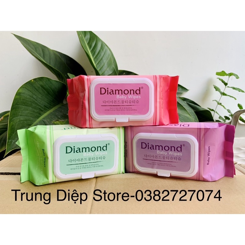 Khăn ướt cao cấp an toàn cho bé Diamond nặng 750g