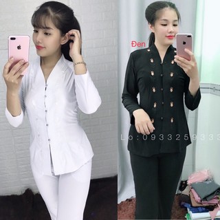 Đồ Lam Đi Chùa# Thun Trắng&Đen # Quần Áo Nữ # Đồ Bộ Nữ