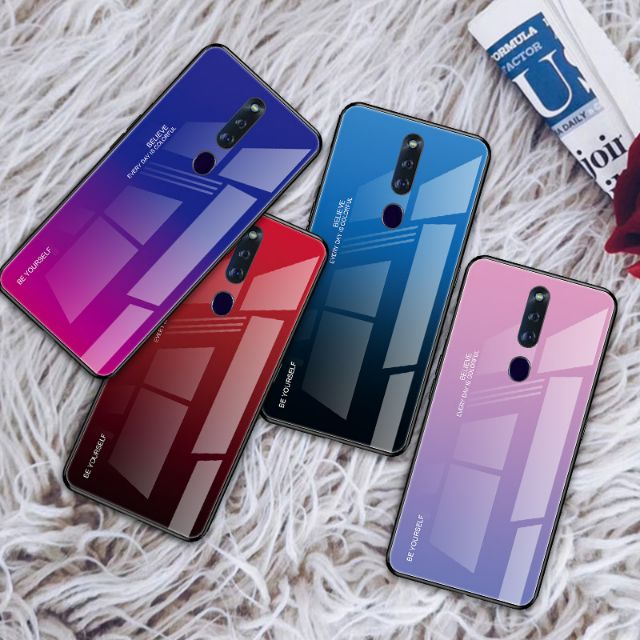 Ốp lưng Oppo F11 Pro FREESHIP Từ 50k mặt lưng kính đa sắc thời trang cao cấpb