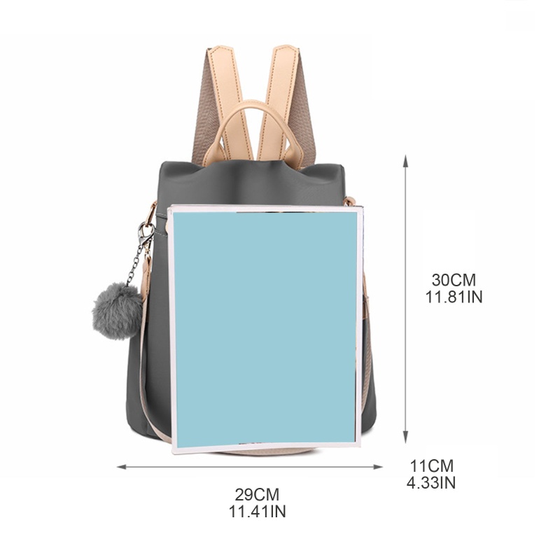 Balo Đeo Vai Bằng Nylon Chống Trộm Trọng Lượng Nhẹ Dành Cho Nữ