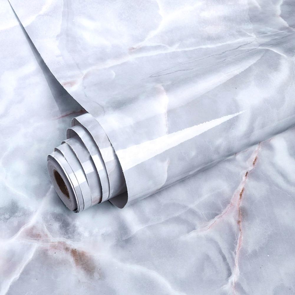 🌈HN 3D Marble Hiệu ứng dán tường chống thấm PVC tự dính Hình nền trang trí nhà