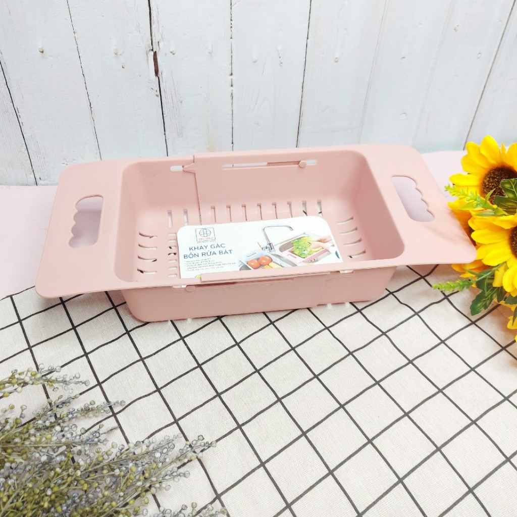 Rổ thoát nước gác bồn rửa chén thông minh đa năng đồ dùng nhà bếp