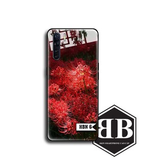 Ốp lưng kính cường lực Oppo A9 2020 A5 2020 A11 A52 A92 A31 A8 A91 Reno3 A39 A57 hình hoa bỉ ngạn siêu cool