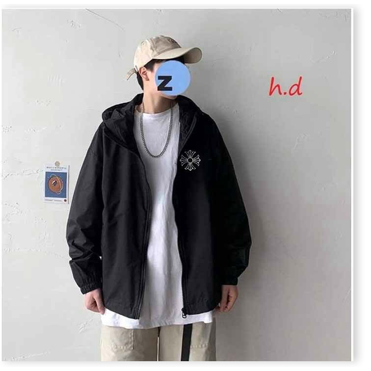 ÁO KHÁC DÙ PHẢN QUANG ĐƠN SĂC CHROME HEARTS, ÁO KHOÁC NHẸ CHẤT DÙ GIÓ CHE NẮNG CHẮN GIÓ CHỐNG CẢ TIA UV CỰC TỐT