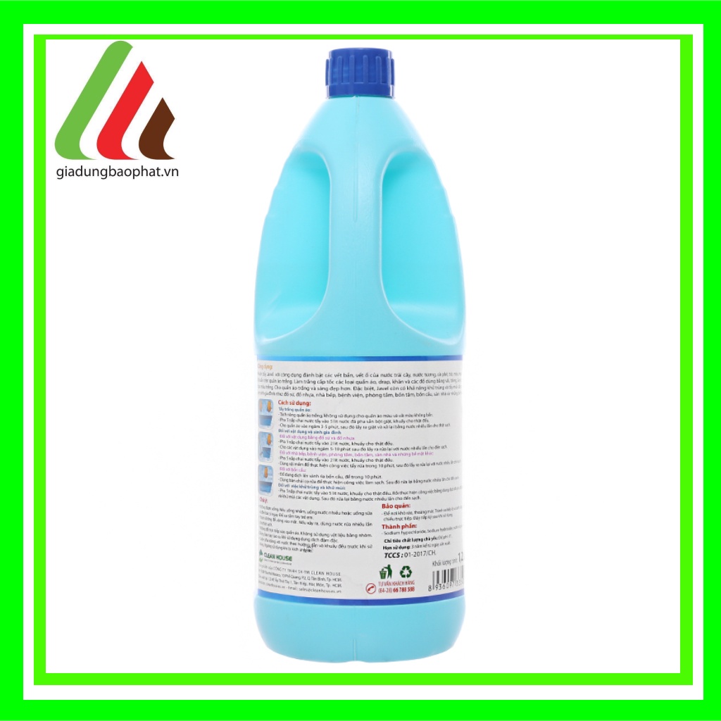 Nước Tẩy Quần Áo Javel SWAT 1000ml Siêu trăng sạch đánh bật vết bẩn kháng khuẩn khử mùi